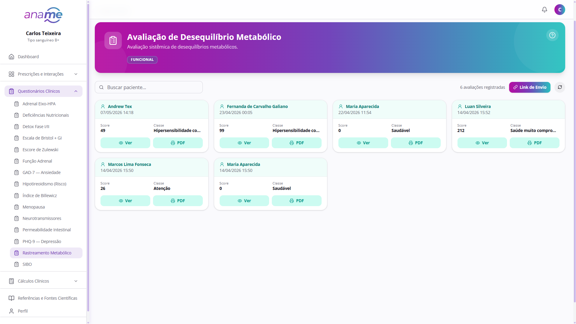 Rastreamento Metabólico - QRM (Dr. Jeffrey Bland) 1